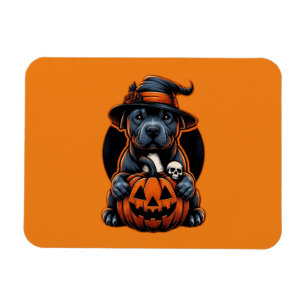 Imán Halloween de perros - Bruja de Pitbull