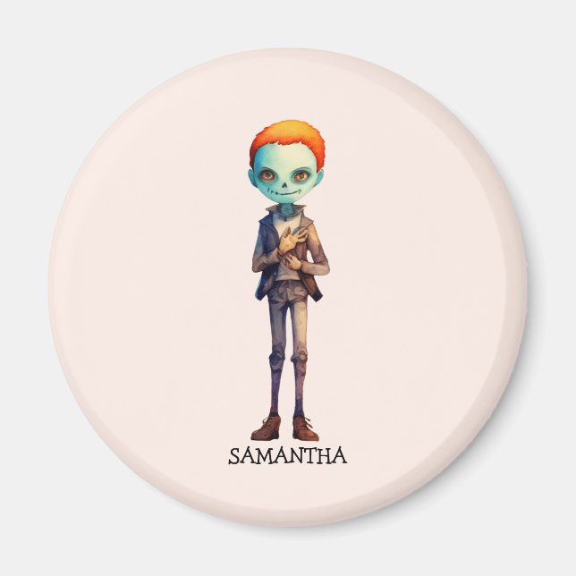 Imán Halloween de Zoombie Personalizada (Frente)