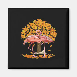 Imán Halloween del Día de Acción de Gracias Flamingo