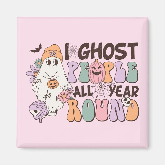 Imán Halloween del Ghost People (Frente)