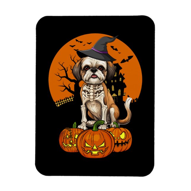 Imán Halloween del perro shih Tzu (Vertical)