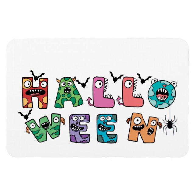 Imán Halloween divertida (Horizontal)