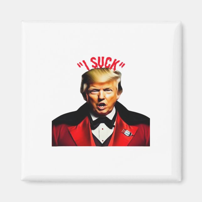 Imán Halloween Donald Funny Anti-Político (Frente)