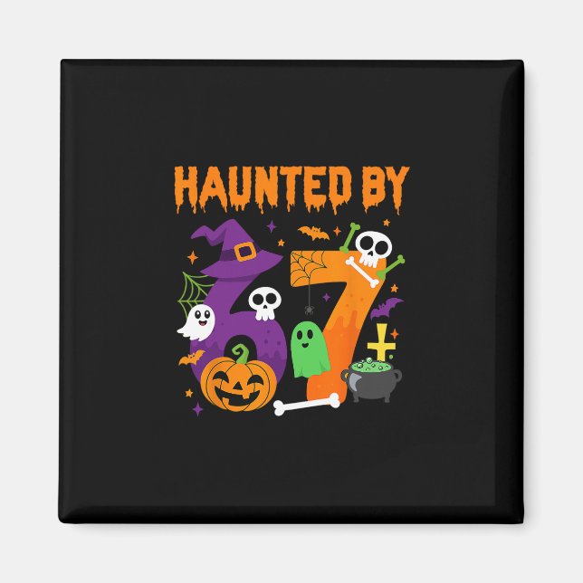 Imán Halloween Embrujado 67 Seis Siete Meme 1 (17)  (Frente)