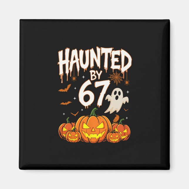 Imán Halloween Embrujado 67 Seis Siete Meme 1 (7)  (Frente)