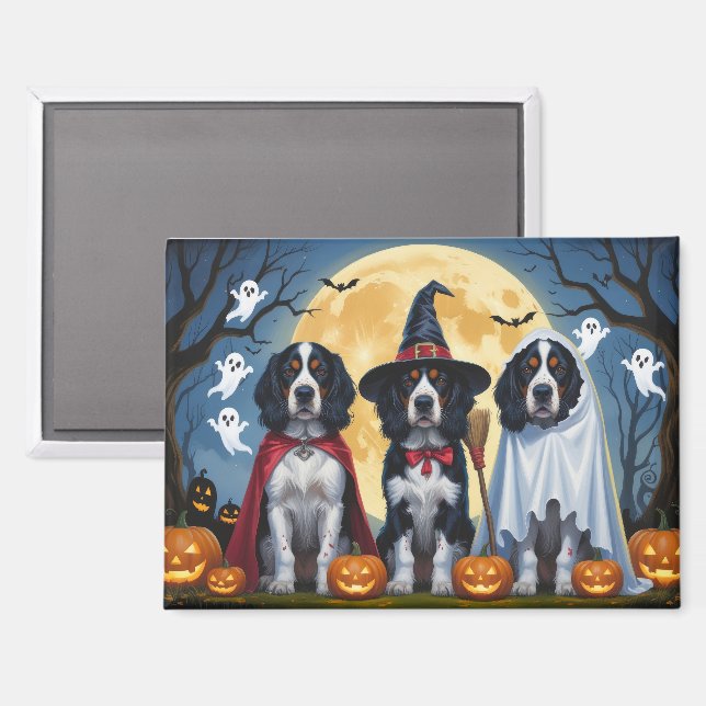 Imán Halloween es divertido para los perros que se prep (Anverso/Reverso)