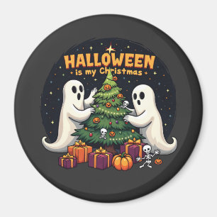 Imán Halloween es mi Navidad Divertido Fantasma Navidad
