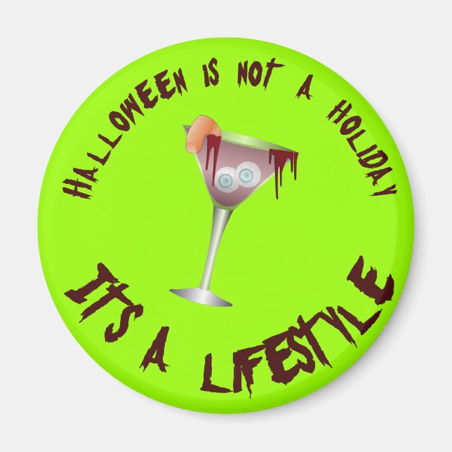 Imán Halloween es un botón de estilo de vida (Frente)
