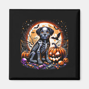 Imán Halloween esqueleto de perro