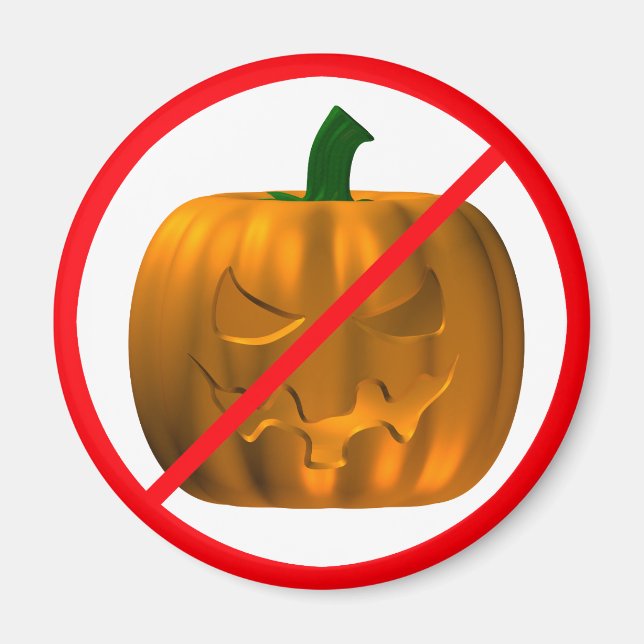 Imán ¡Halloween está prohibido! (Frente)
