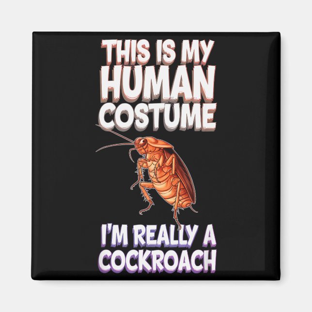 Imán Halloween Este Es Mi Disfraz De Humano Realmente S (Frente)