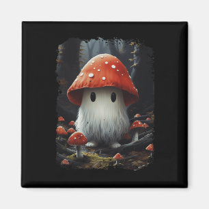 Imán Halloween Estética Cottagecore Ghost Mushroom