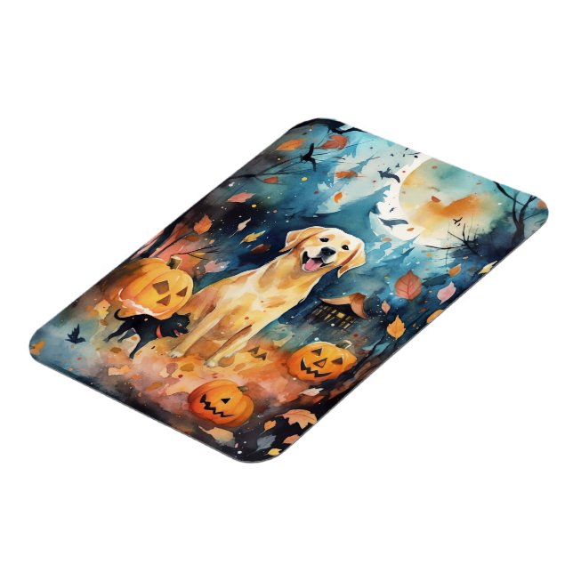 Imán Halloween Finlandés Lappund Con Calabazas Temerosa (Lado Izquierdo)