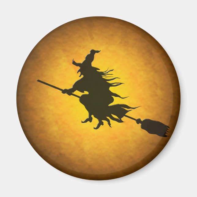 Imán Halloween Flying Witch Magnet (Frente)