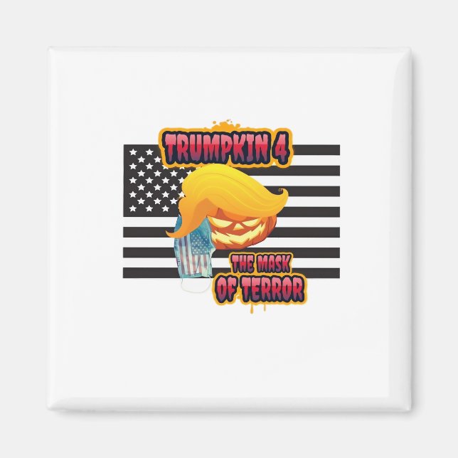 Imán Halloween Funny Trumpkin Classic (Frente)