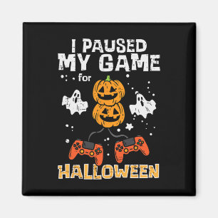 Imán Halloween Gamer detuvo mi juego disfraz hombres ch