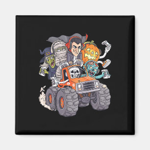 Imán Halloween Gamer Skeleton Zombie Monster Camión Boy