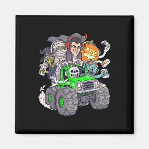 Imán Halloween Gamer Skeleton Zombie Monster Camión Boy