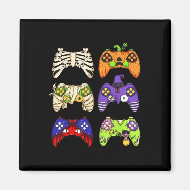 Imán Halloween Gaming Controller Hombres Niños Gamer Ha (Frente)