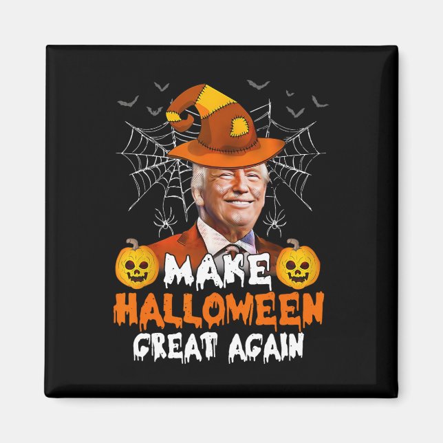 Imán Halloween Genial Otra Vez Divertido Trump Jack O L (Frente)