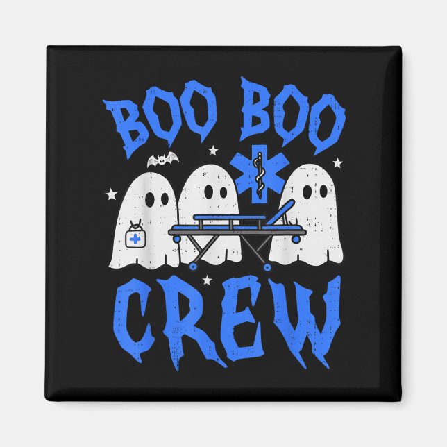 Imán Halloween Ghost Ems Emt Paramedic Funny Emergency  (Frente)