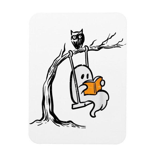 Imán Halloween Ghost Swing Reading (Vertical)