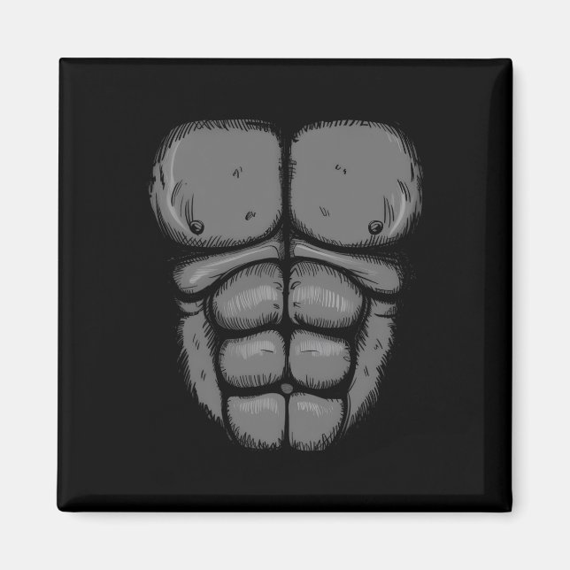 Imán Halloween Gorila Belly de monos Chest Costumen B (Frente)