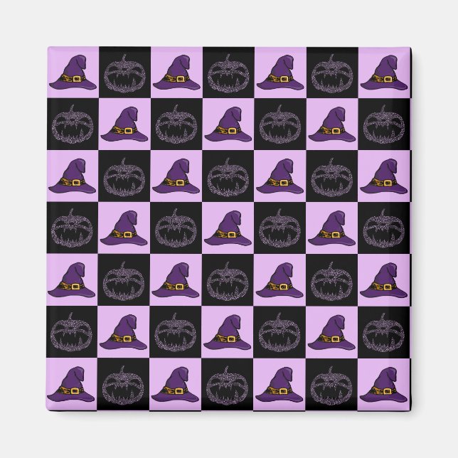 Imán Halloween Gorra de Brujas Calabaza Face Spookone P (Frente)