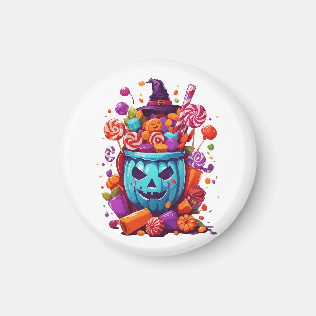 Imán Halloween gracioso  (Frente)