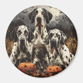 Imán Halloween Great Dane Dogs Jack O Lantern