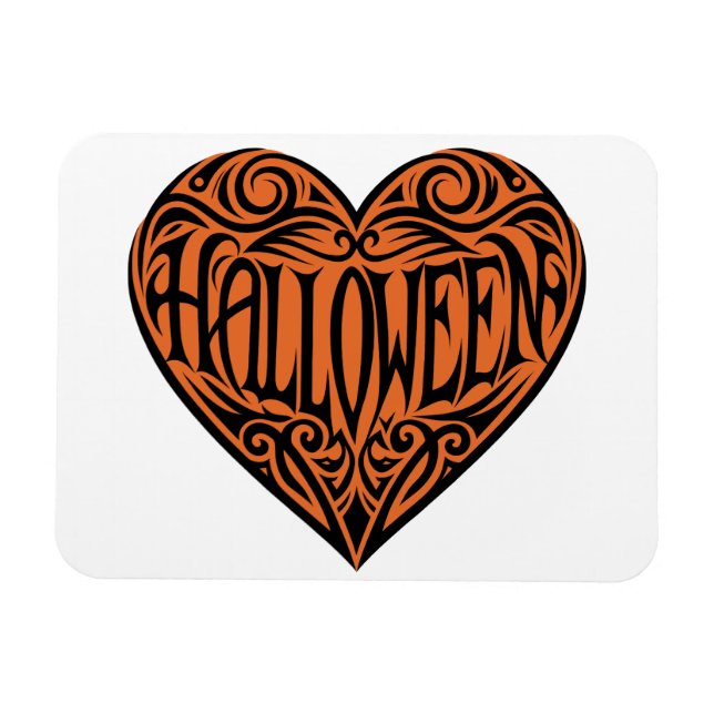 Imán Halloween Heart, Black Heart, Holiday (Horizontal)