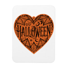 Imán Halloween Heart, Orange Heart Shape, Holiday