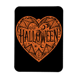 Imán Halloween Heart, Orange Heart Shape, Holiday
