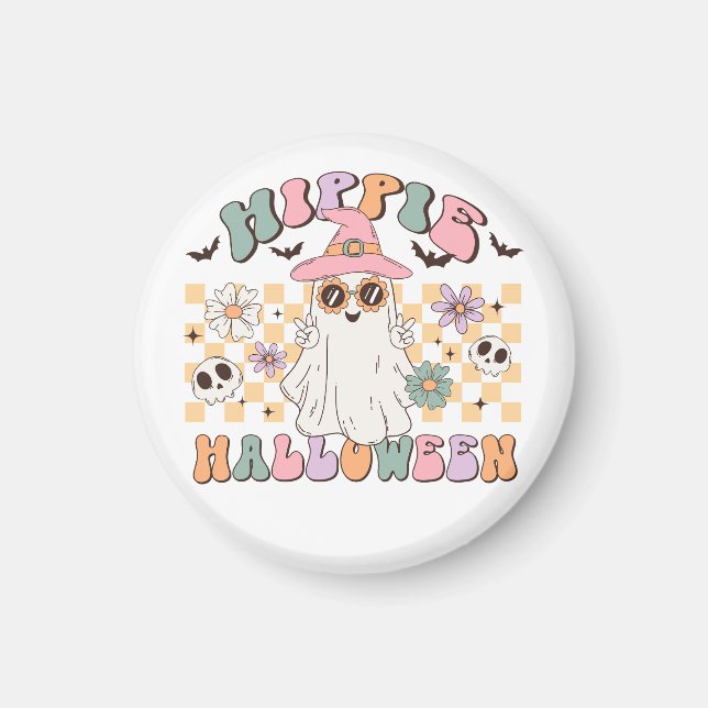 Imán Halloween hippie (Frente)