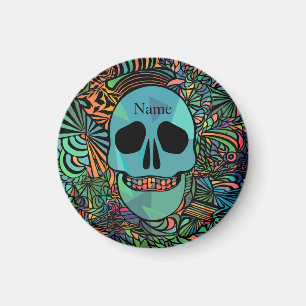 Imán Halloween Hippie Skull Thunder_Cove