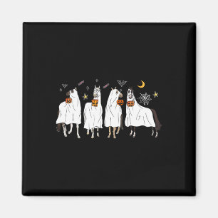 Imán Halloween Horse Ghost Boo Ropa De Calabaza Para Ho