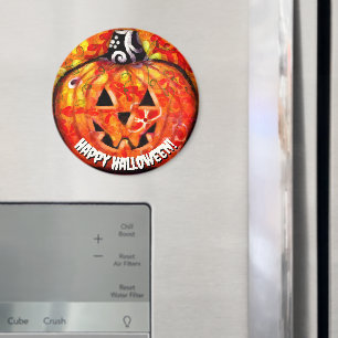 Imán Halloween Jack O Lantern Naranja personalizado