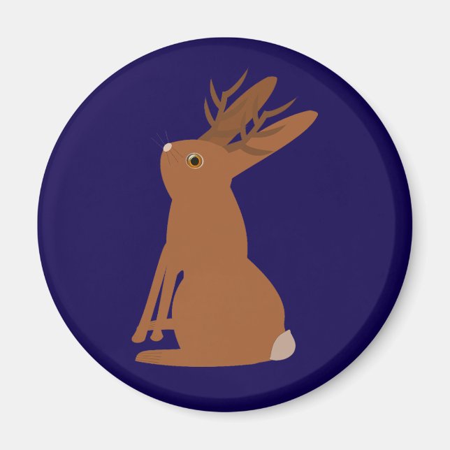 Imán Halloween Jackalope Trick o Trete (Frente)