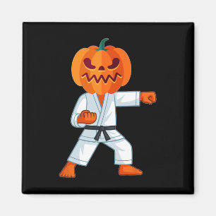 Imán Halloween Karate Fighter cabeza calabaza regalo te