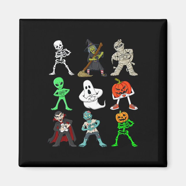 Imán Halloween Keke Dancing Skeleton Y Monsters Boys (Frente)