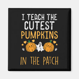 Imán Halloween Maestra Teach Cutest Pumpkins Fall Costu