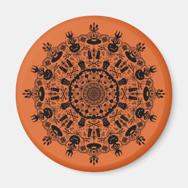 Imán Halloween Mandala (Frente)