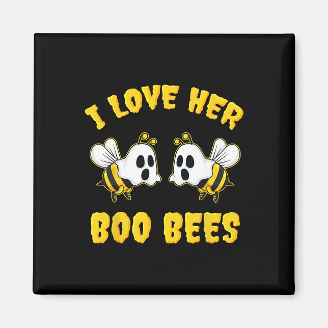 Imán Halloween me encanta su diversión de abejas (Frente)