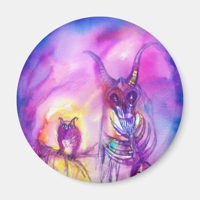 Imán HALLOWEEN MONSTERS / Fantasía DE LA GUERRA DE ORK (Frente)