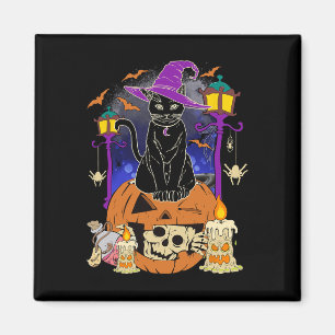Imán Halloween Mujeres Hombres Niños Halloween Black Ca