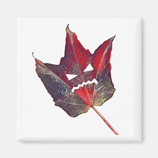 Imán Halloween otoño Foliage Leaf Fall Acción de Gracia (Frente)