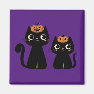 Imán Halloween/otoño/otoño/otoño/calabaza/gato