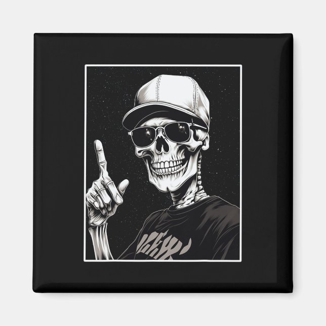 Imán Halloween Para Mujeres Nunca Mejor Skelett Skull H (Frente)