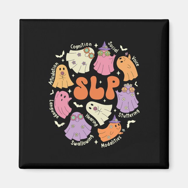 Imán Halloween Patólogo de Lenguaje Terapéutico (Frente)