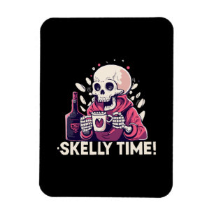 Imán halloween pero es hora de skelly